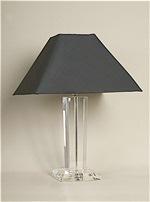 ALEXANDERS 28CM CRYSTAL SQUARE LAMP COLUMN LAMP
